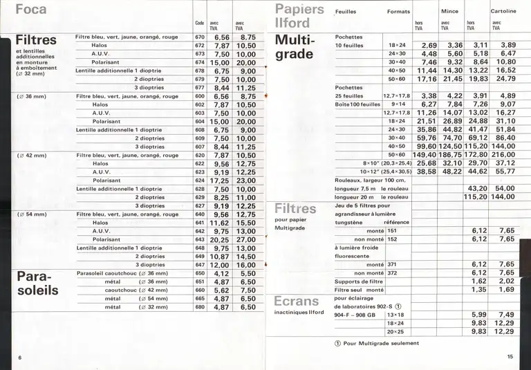 Tarif confidentiel - avril 1967 8