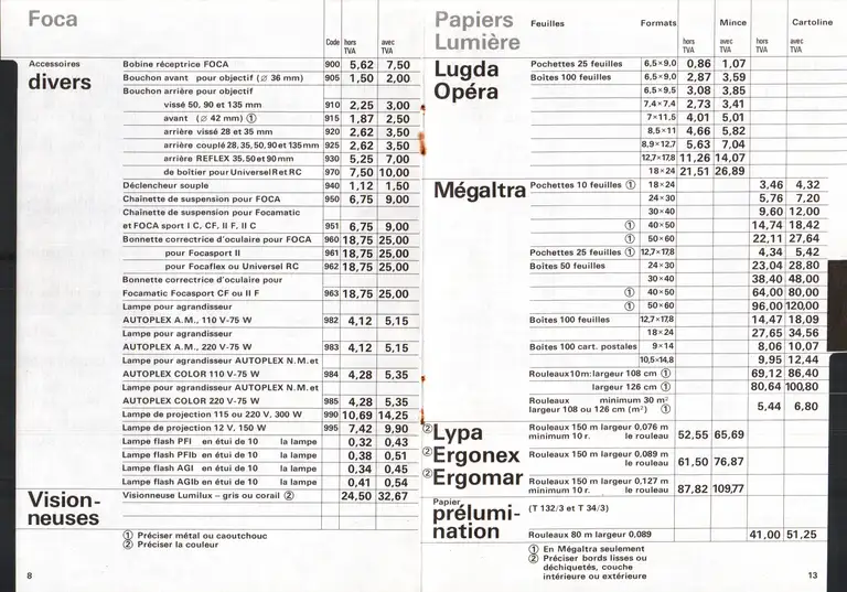 Tarif confidentiel - avril 1967 10