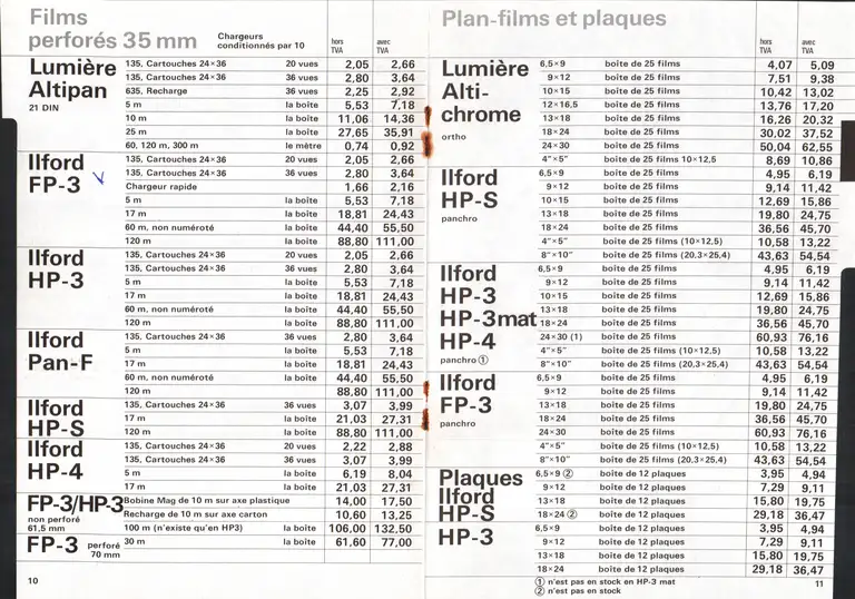 Tarif confidentiel - avril 1967 12