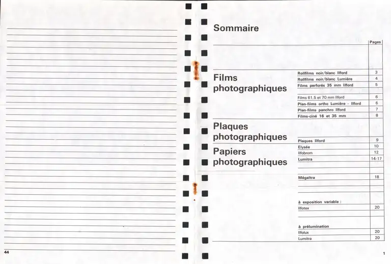 Lumière Diffusion - Tarif - mars 1970 - 2