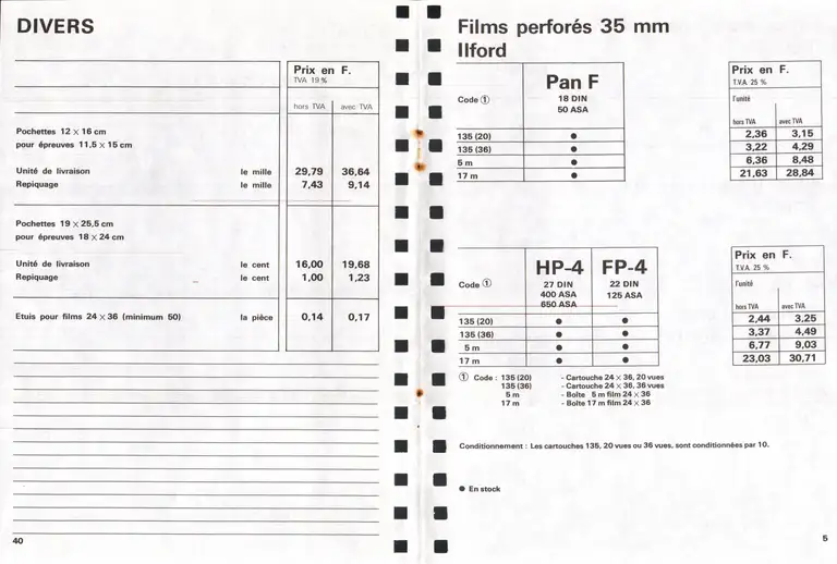 Lumière Diffusion - Tarif - mars 1970 - 6