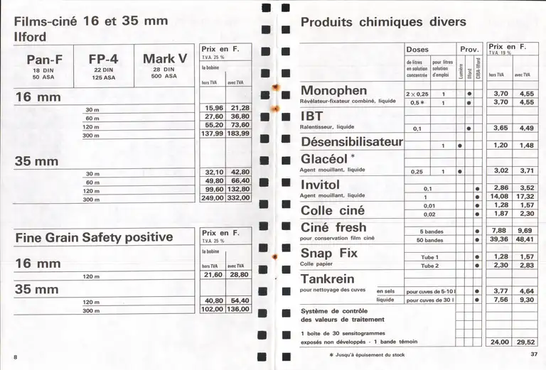 Lumière Diffusion - Tarif - mars 1970 - 9