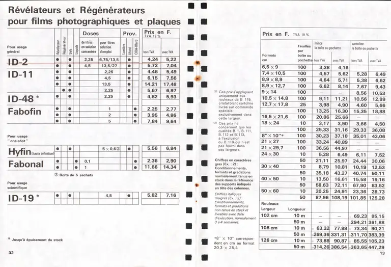 Lumière Diffusion - Tarif - mars 1970 - 14