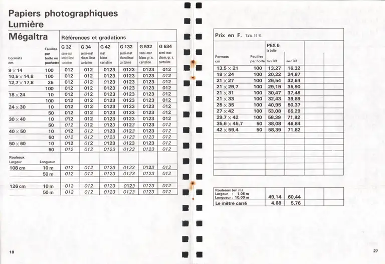 Lumière Diffusion - Tarif - mars 1970 - 19