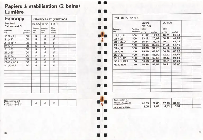 Lumière Diffusion - Tarif - mars 1970 - 23