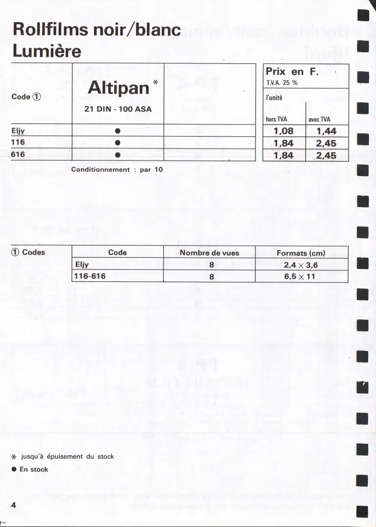Lumière Diffusion - Tarif - janvier 1971 - 6