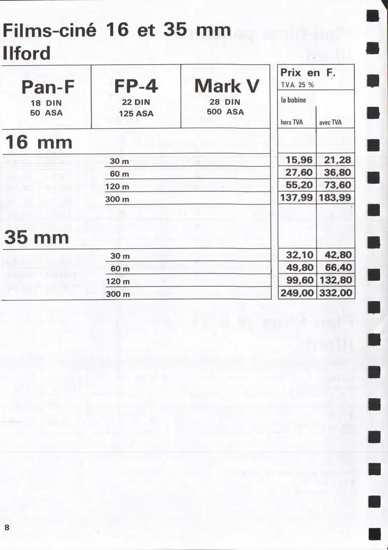 Lumière Diffusion - Tarif - janvier 1971 - 10