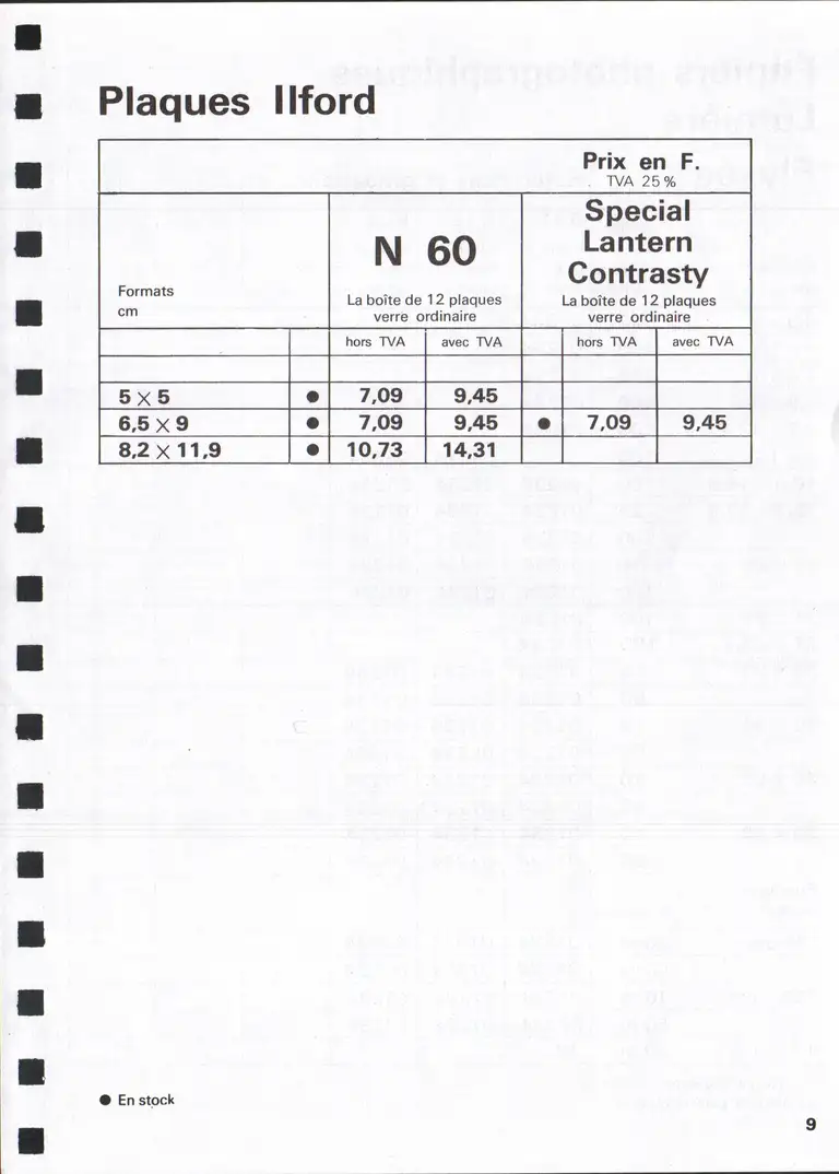 Lumière Diffusion - Tarif - janvier 1971 - 11