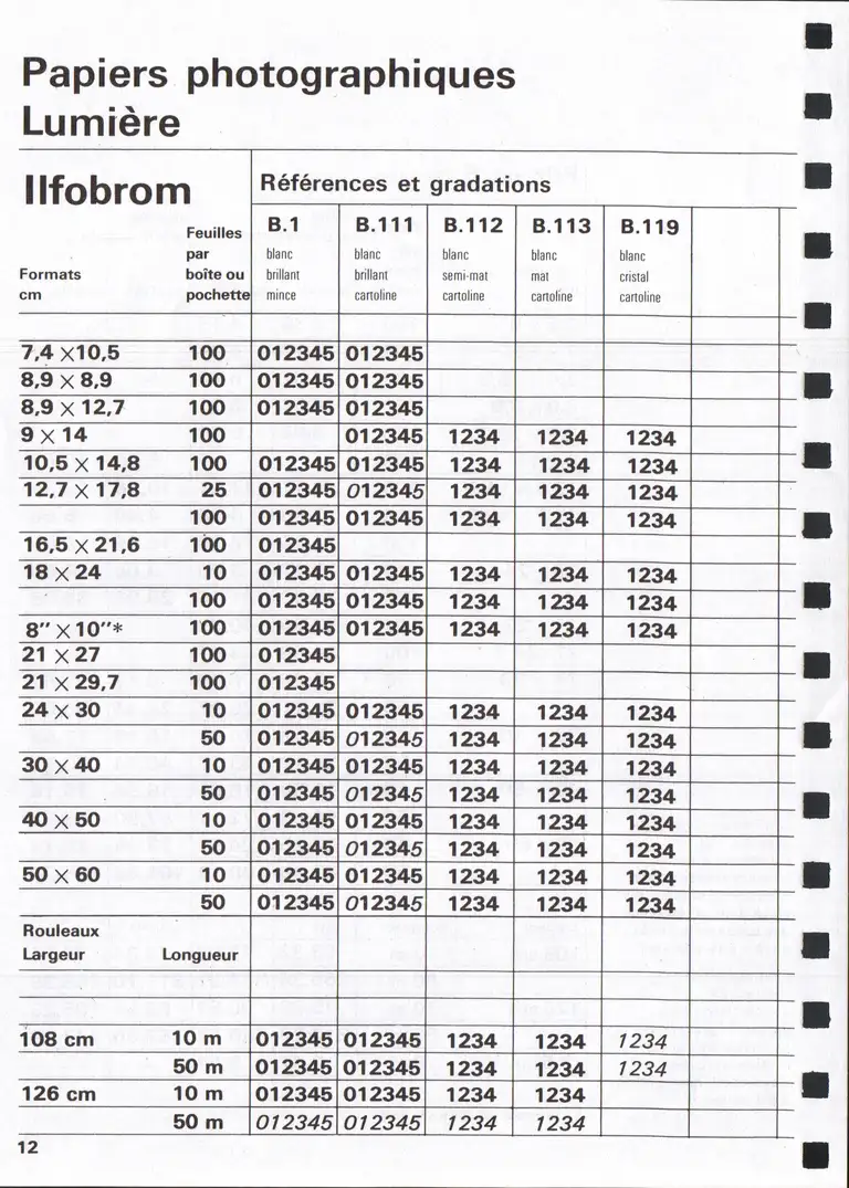 Lumière Diffusion - Tarif - janvier 1971 - 14