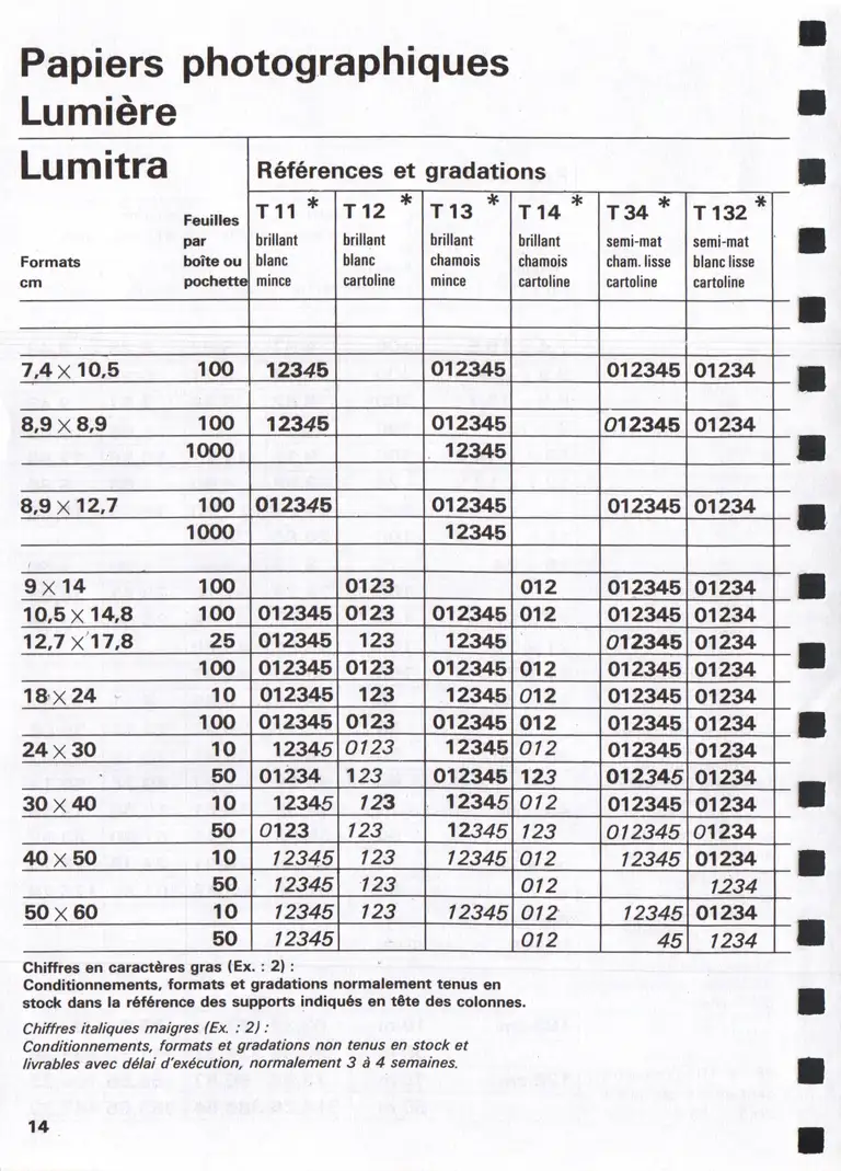 Lumière Diffusion - Tarif - janvier 1971 - 16
