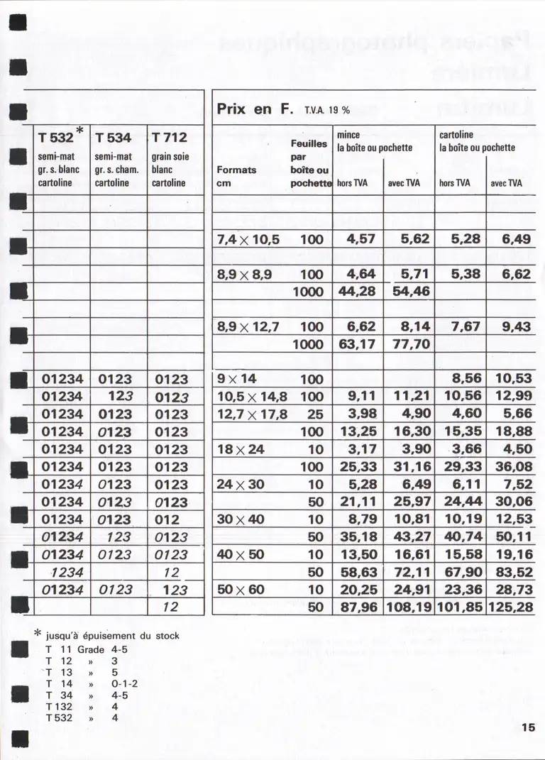 Lumière Diffusion - Tarif - janvier 1971 - 17