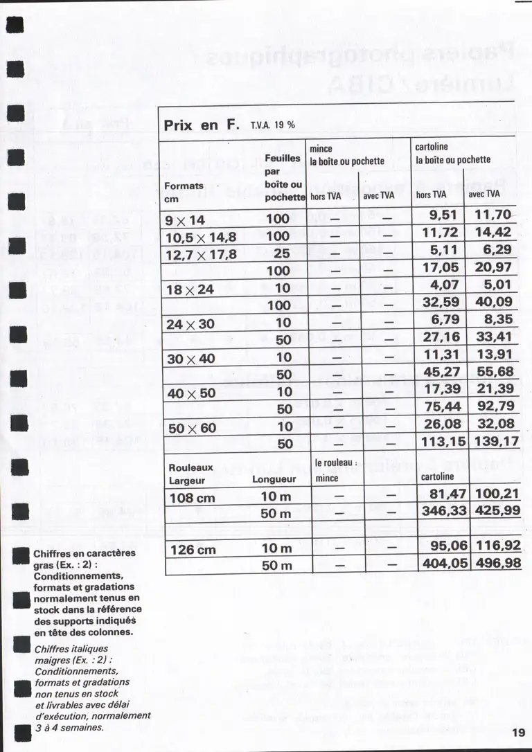Lumière Diffusion - Tarif - janvier 1971 - 21