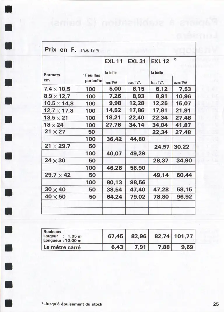 Lumière Diffusion - Tarif - janvier 1971 - 27
