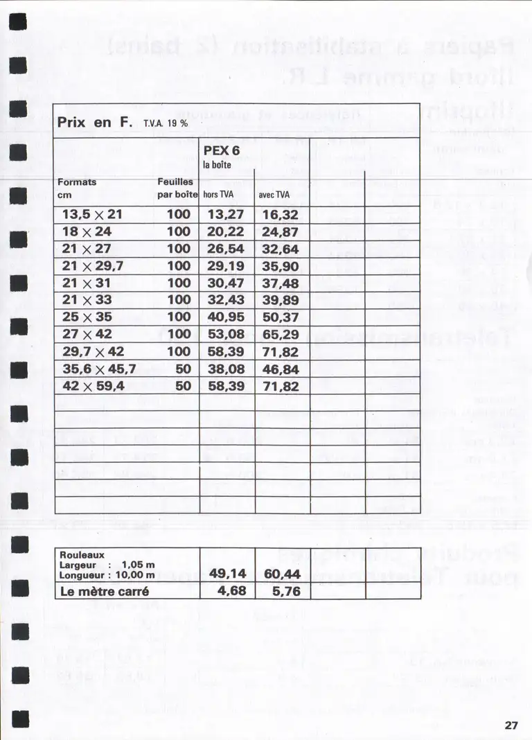 Lumière Diffusion - Tarif - janvier 1971 - 29