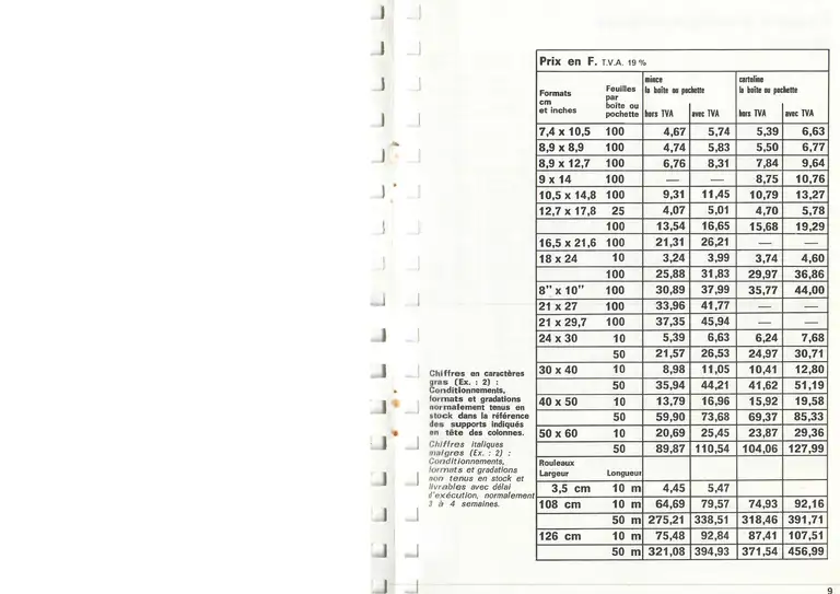 Lumière Diffusion - Tarif - novembre 1971 - 11