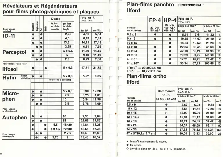 Lumière Diffusion - Tarif - novembre 1971 - 13