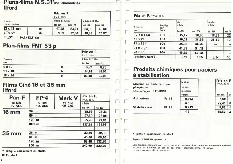 Lumière Diffusion - Tarif - novembre 1971 - 4