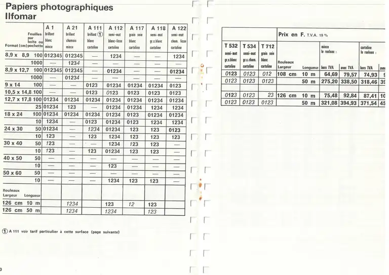 Lumière Diffusion - Tarif - novembre 1971 - 6