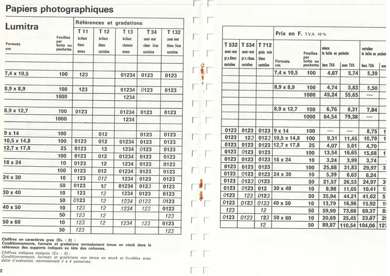 Lumière Diffusion - Tarif - novembre 1971 - 7
