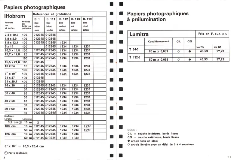 Lumière Diffusion - Tarif correctif - janvier 1972 - 4
