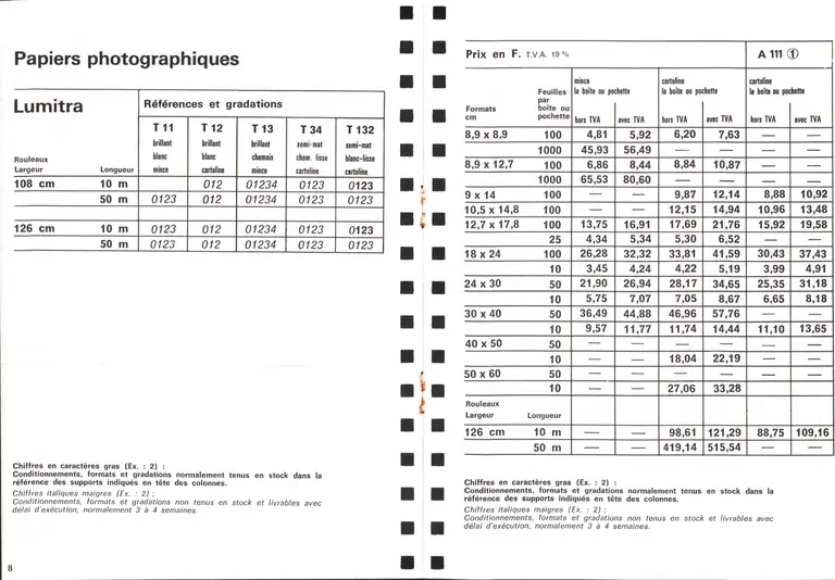 Lumière Diffusion - Tarif correctif - janvier 1972 - 7