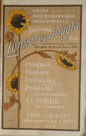Prix courant Plaques Papiers Produits - 1913