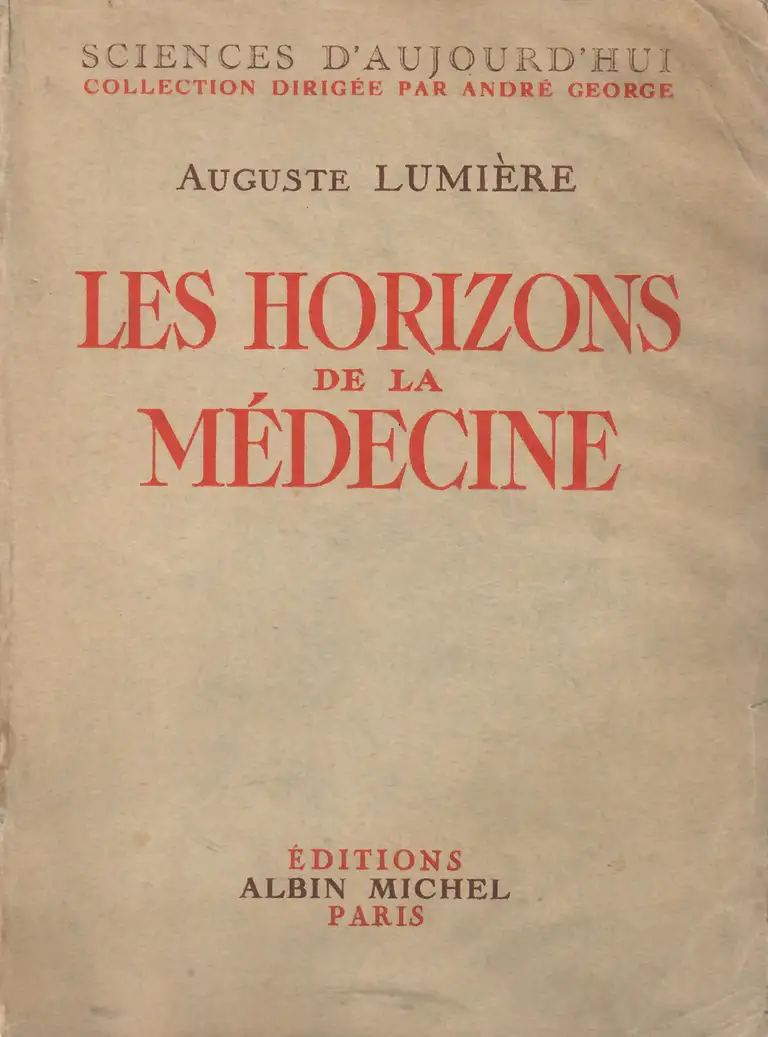 Les horizons de la médecine - couverture - Albin Michel - 1937