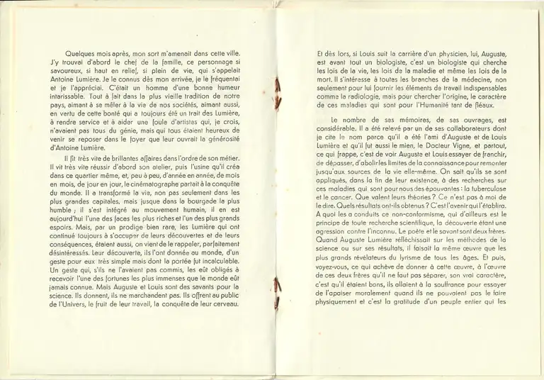 Eloge funèbre de Auguste Lumière - 13 avril 1954 - pages 2 et 3