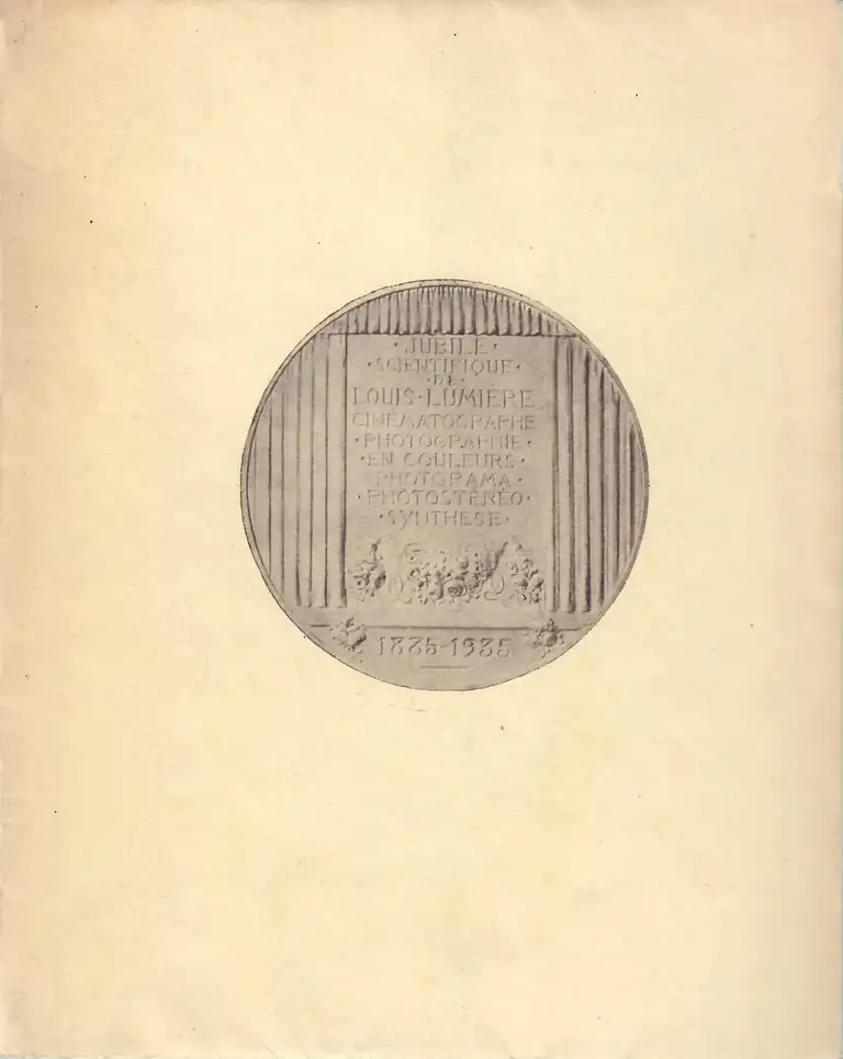 Jubilée Louis Lumière - Sorbonne 6 novembre 1935 - couverture 4 - 1935