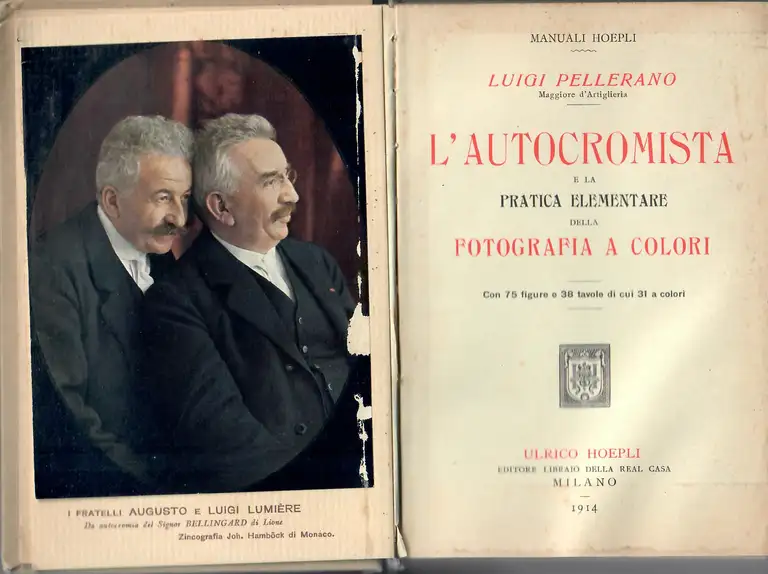 L'autocromista e la pratica elementare della fotographia a Colori - Pellerano, L - page de titre - 1914