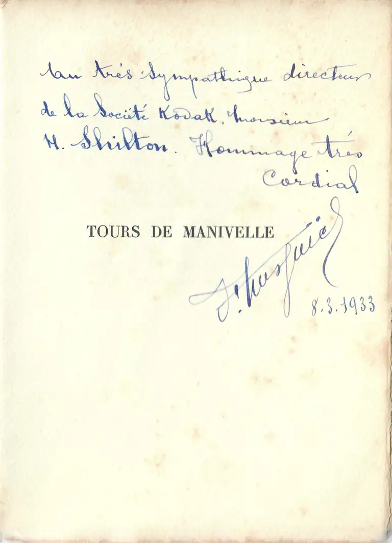 Mesguich Félix - Tours de manivelle - envoi autographe - Grasset - 1933