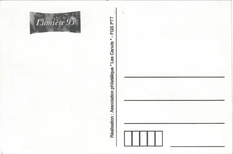 1995 - Carte postale affiche Cinématographe - verso