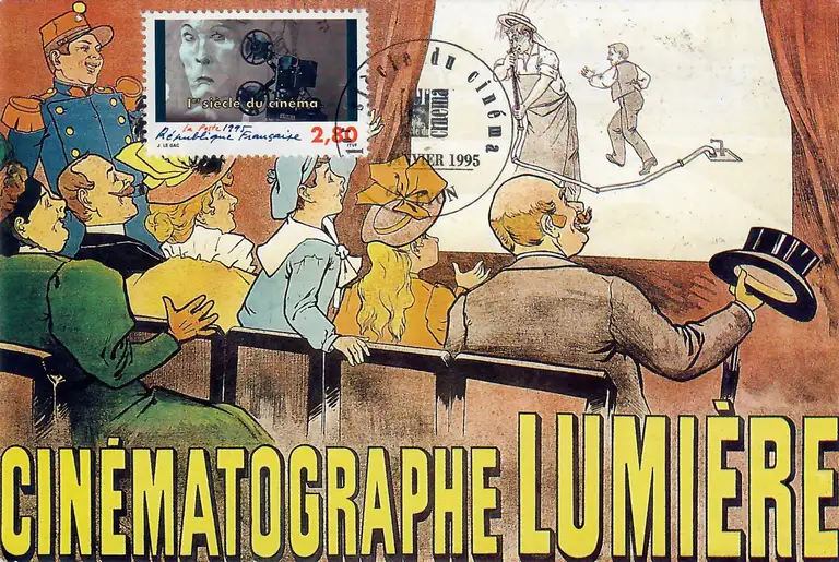 1995 - Carte postale affiche Cinématographe par Marcellin Auzolle - recto