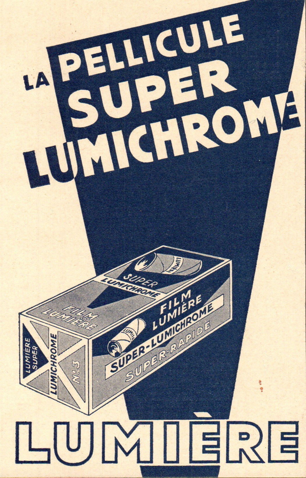 Publicité Plaque Lumichrome 1933