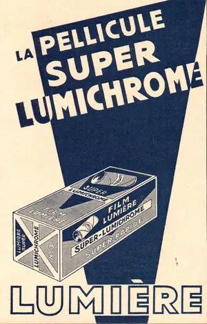 Publicité Plaque Lumichrome 1933