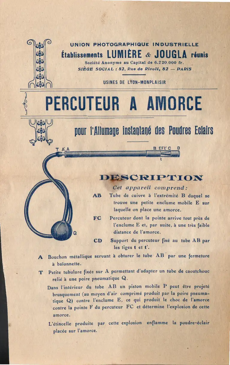 UPI - Percuteur à amorce recto